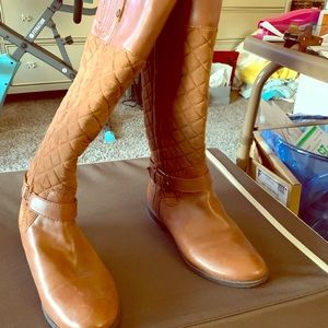 Leather and quilted fabric